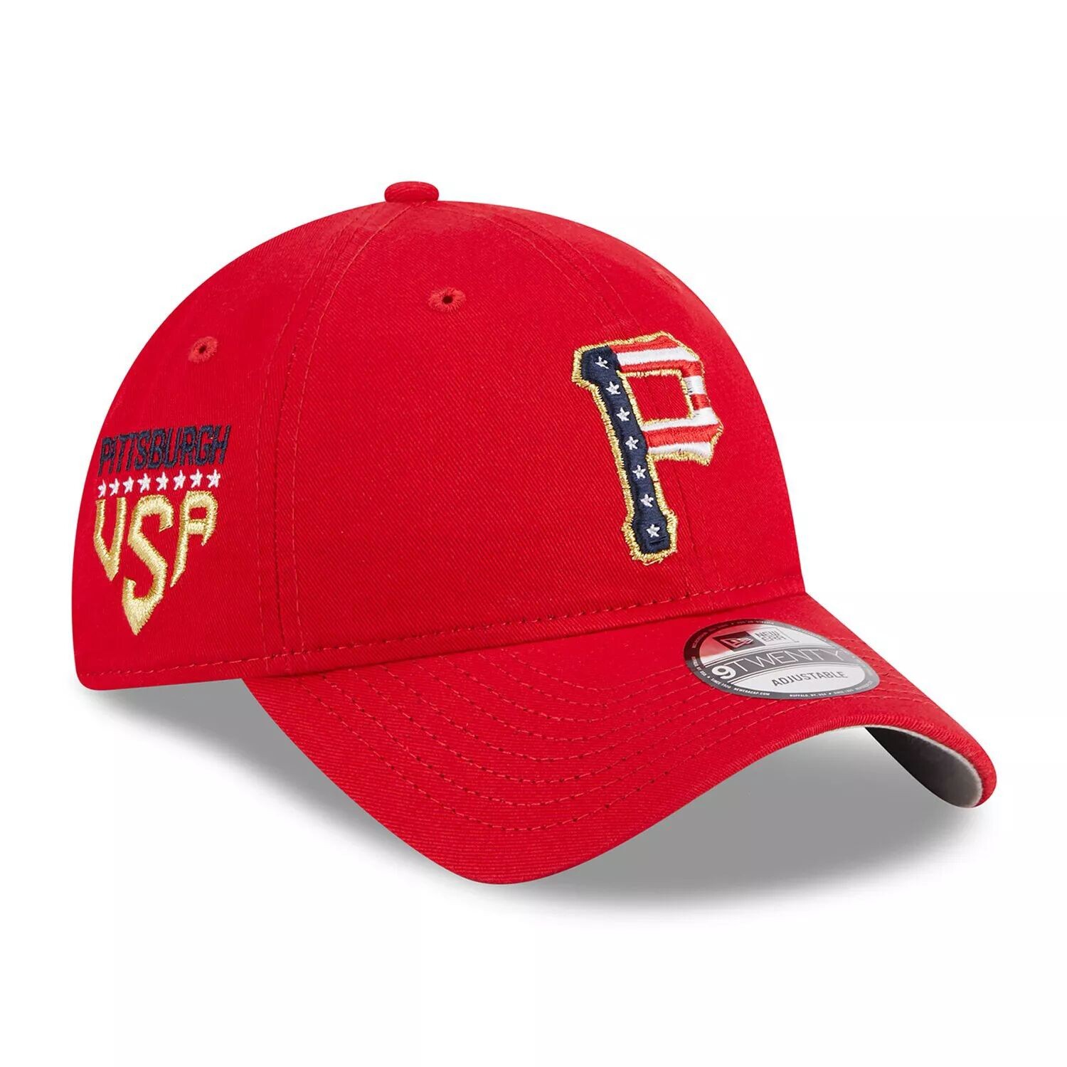 

Мужская регулируемая кепка New Era Red Pittsburgh Pirates 2023 Четвертое июля 9TWENTY