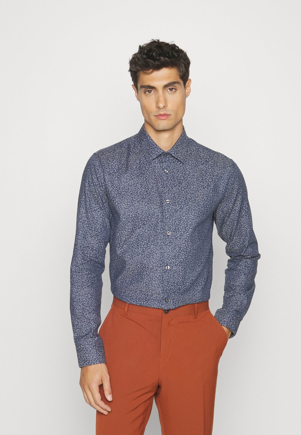 

Рубашка SLHSLIMJOE-UNTUCK SHIRT Selected Homme, темно-синий