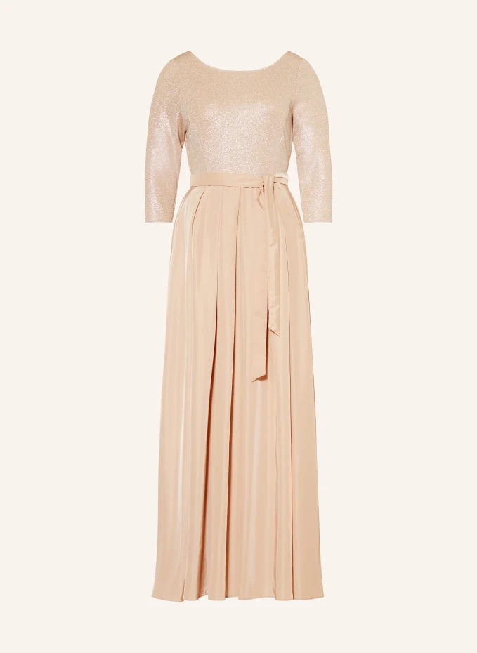 Вечернее платье с рукавами 3/4 и блестящей пряжей Vera Mont, бежевый брюки helena vera модные 44 размер