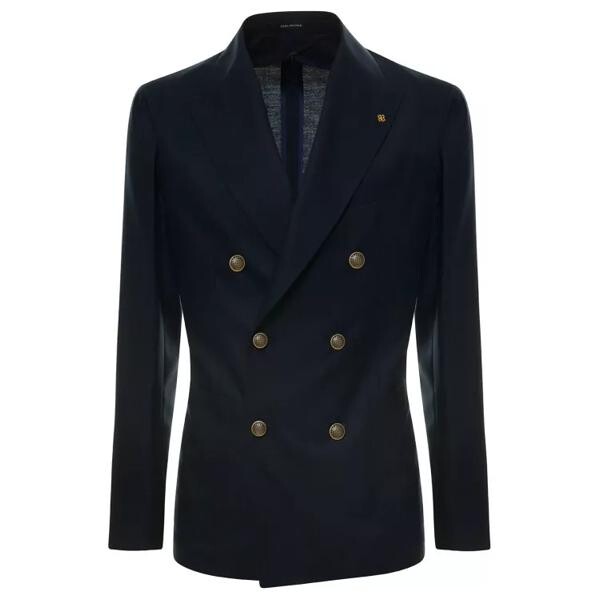 

Куртка double-breasted jacket with golden buttons Tagliatore, синий