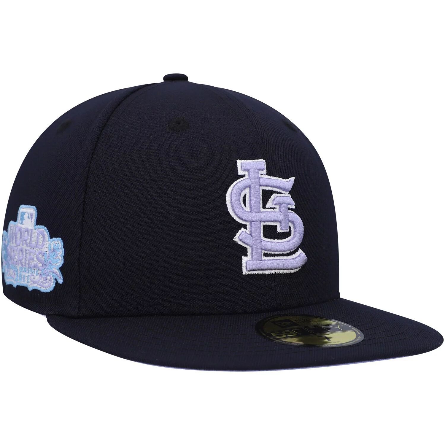 

Мужская темно-синяя шляпа New Era St. Louis Cardinals 2011 World Series лавандового цвета 59FIFTY приталенная шляпа