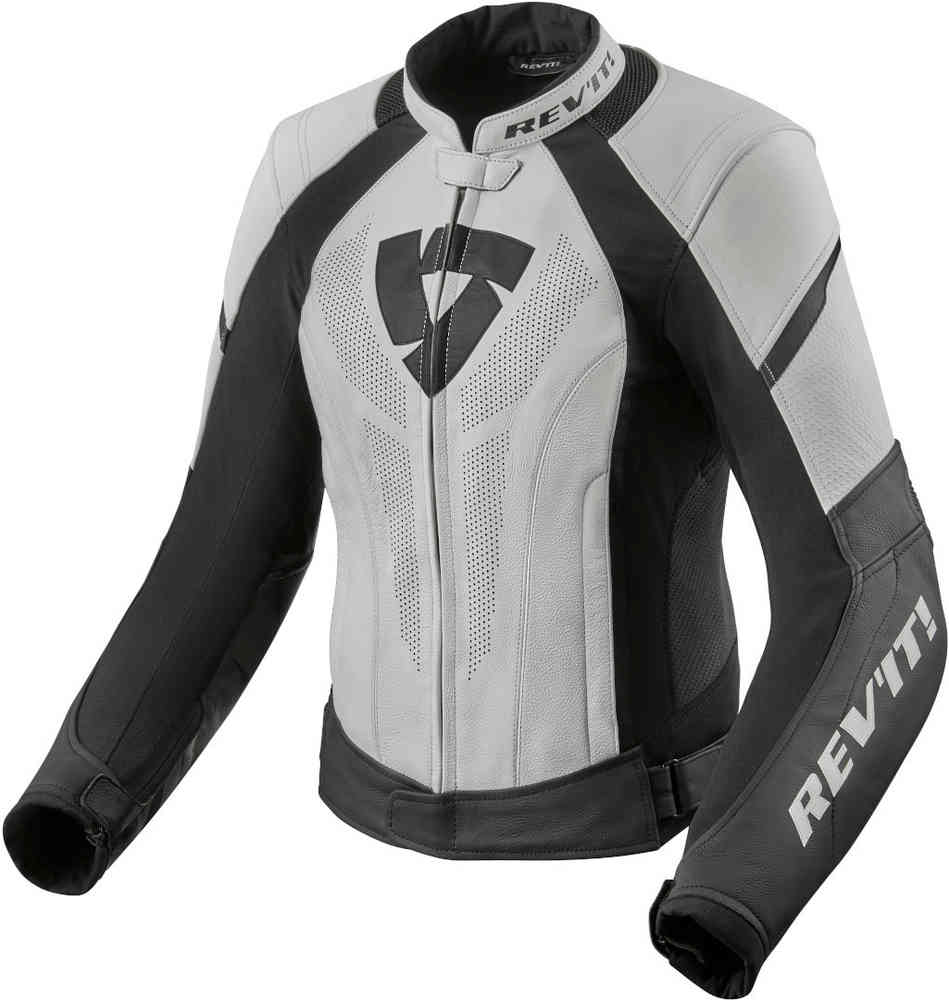 Женская мотоциклетная кожаная куртка Xena 3 Revit, белый черный