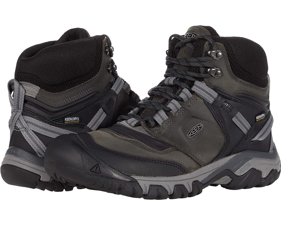 

Походные ботинки KEEN Ridge Flex Mid WP, цвет Magnet/Black