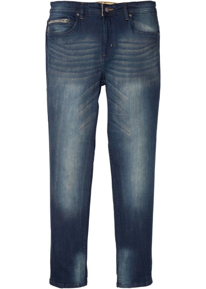Прямые узкие джинсы стрейч John Baner Jeanswear, синий рваные байкерские джинсы узкого кроя blowout evolution in design синий