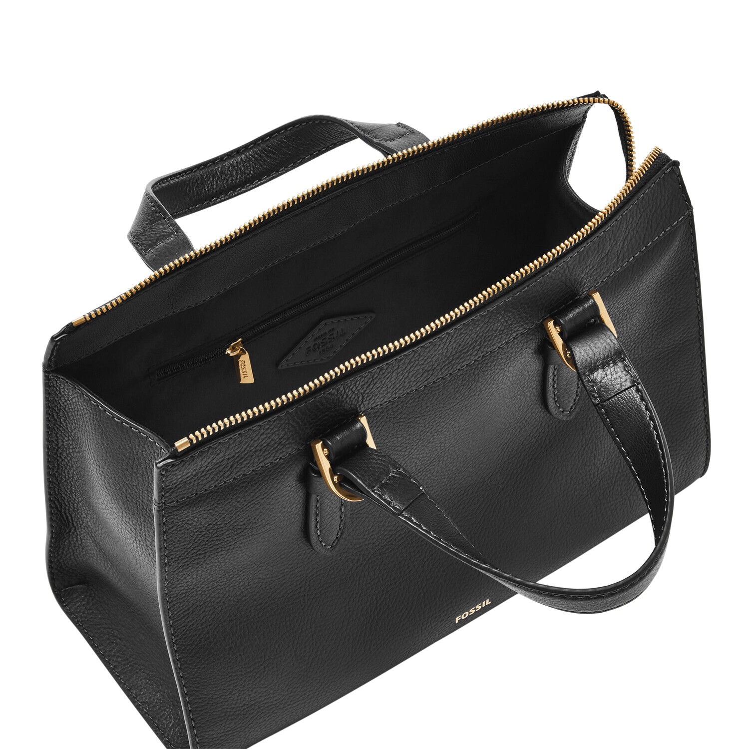 Женская кожаная сумка Fossil Tessa Lite из шкуры, черный