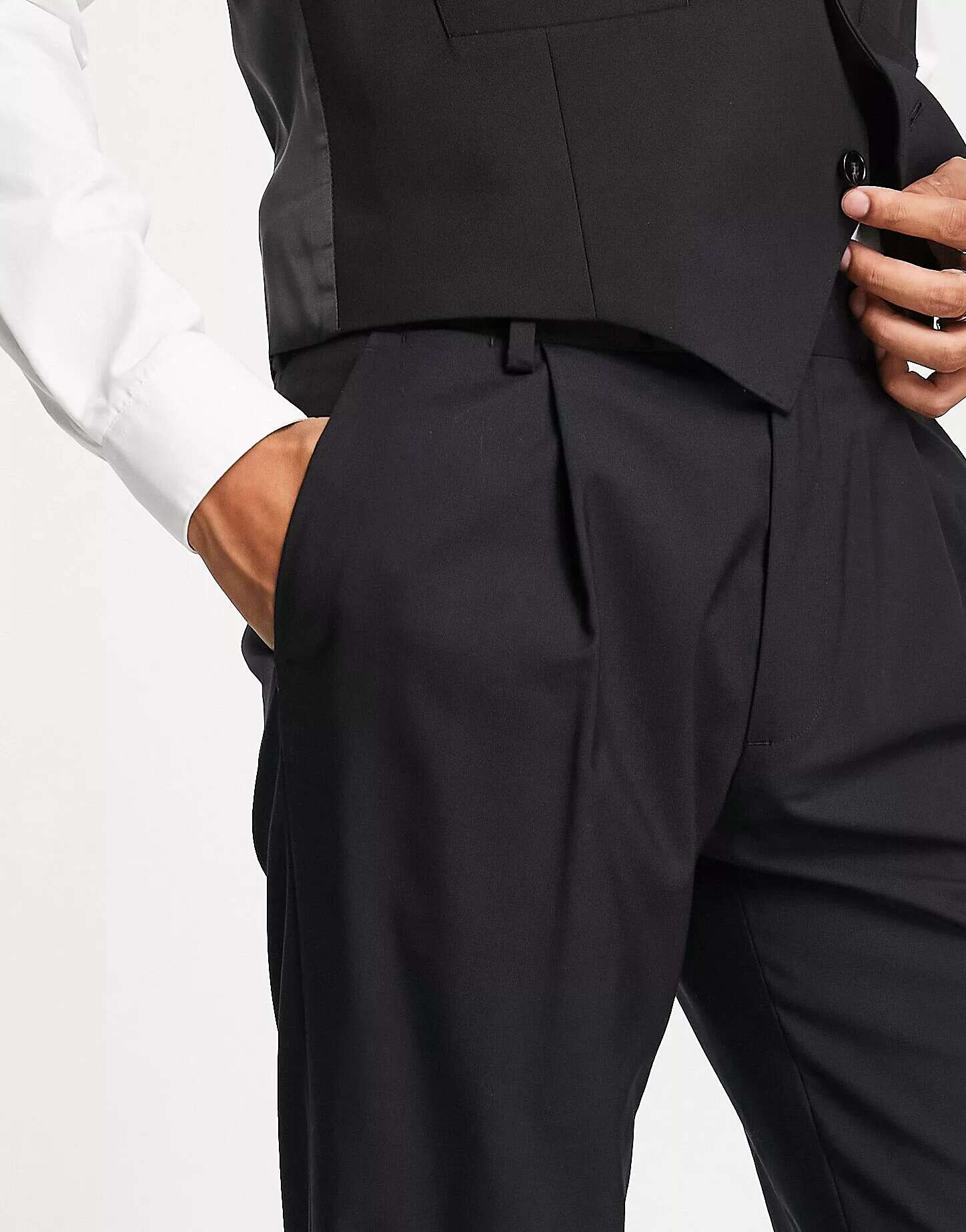Черные узкие брюки Noak премиум-класса из шерсти