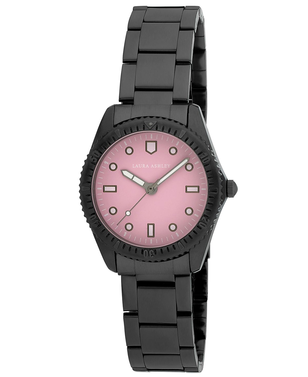 Женские кварцевые часы-браслет из черного сплава, 32 мм Laura Ashley lori lieberman gun metal sky 200g limited edition