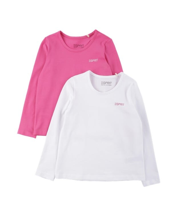 

Топ с длинными рукавами, упаковка 2 шт. Esprit, белый
