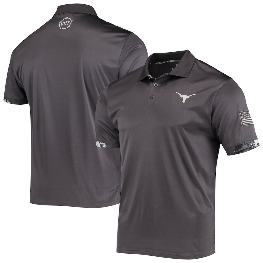 

Поло с коротким рукавом Colosseum Texas Longhorns, угольный