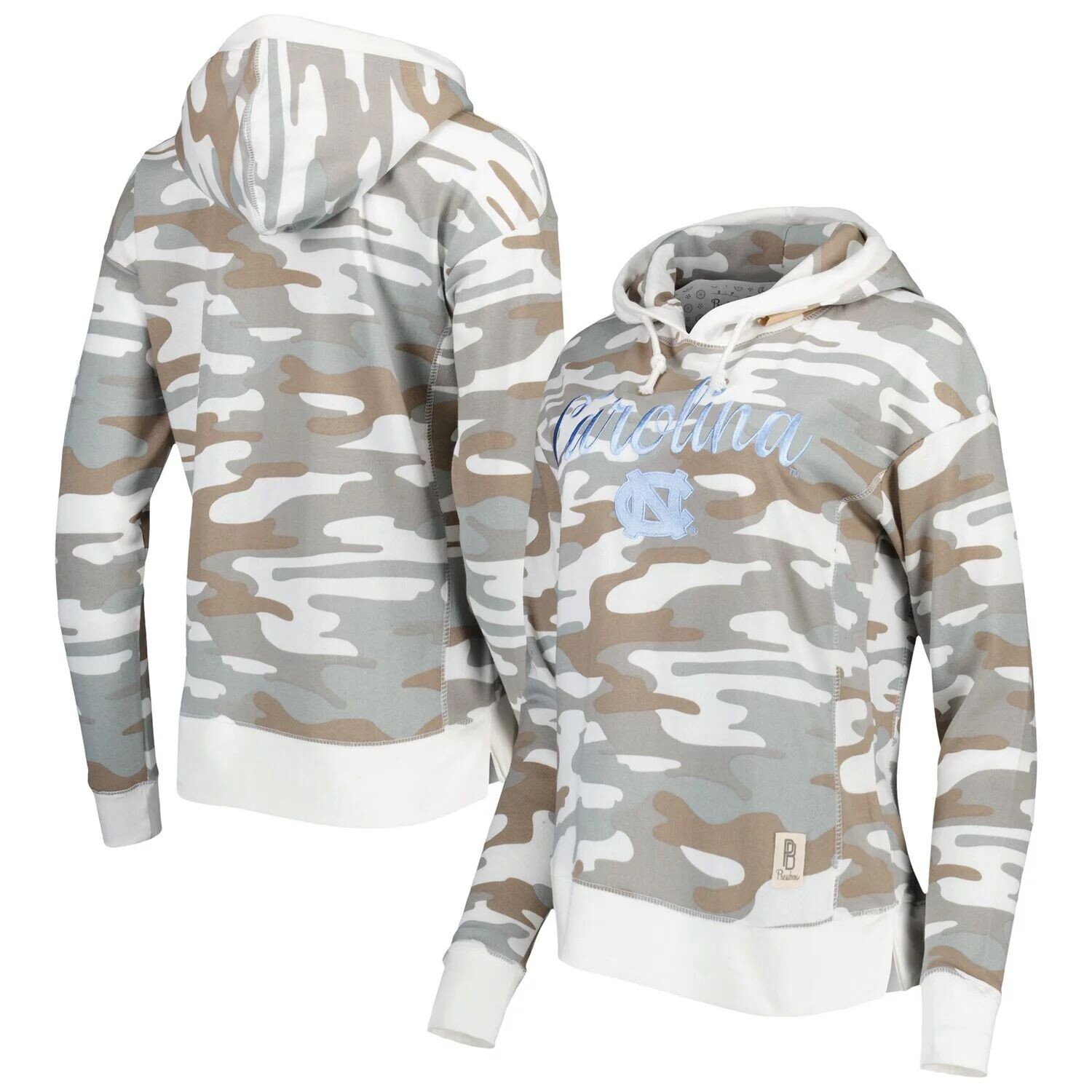 

Женский пуловер с капюшоном Pressbox Camo North Carolina Tar Heels San Pablo