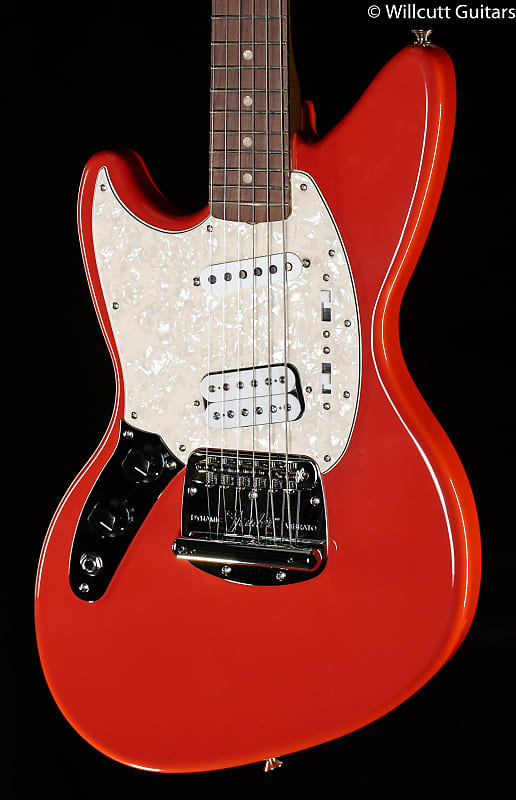 цена Электрогитара Fender Kurt Cobain Jag-Stang Rosewood Fingerboard Fiesta Red Left-Hand