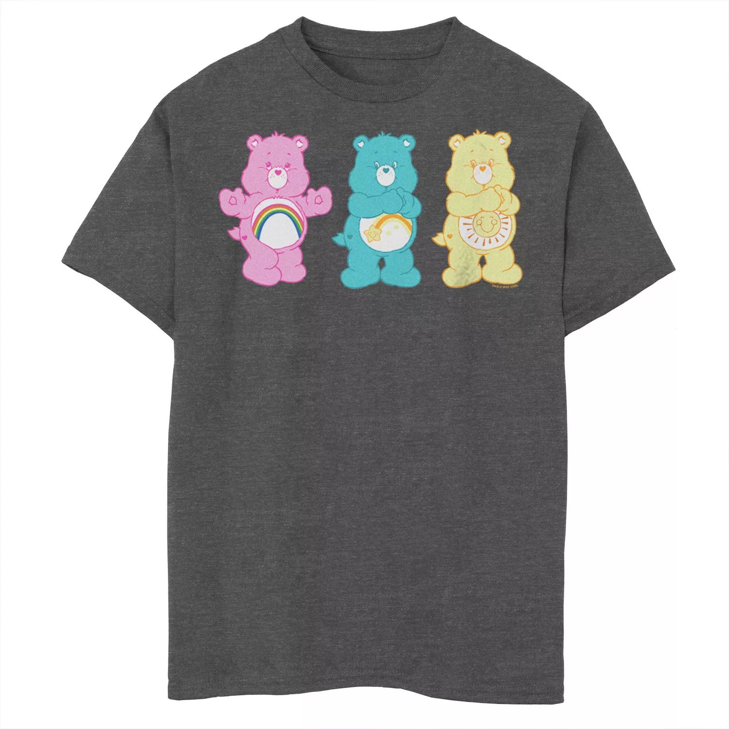 Футболка Care Bears Trio для мальчиков 8–20 лет Cheer Bear Wish Bear Funshine Bear Licensed Character