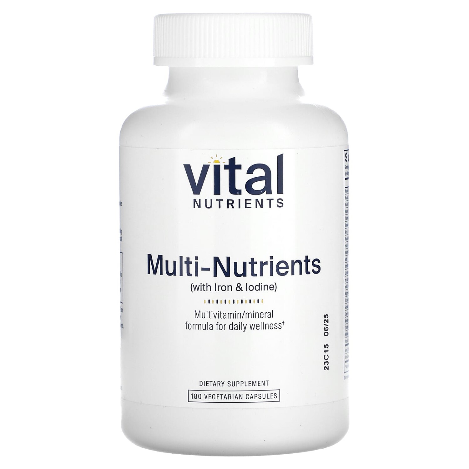 

Мультиэлементы (с железом и йодом), 180 вегетарианских капсул, Vital Nutrients