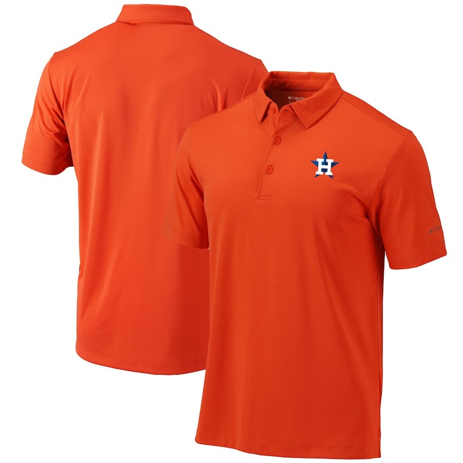 

Поло с коротким рукавом Columbia Houston Astros, оранжевый