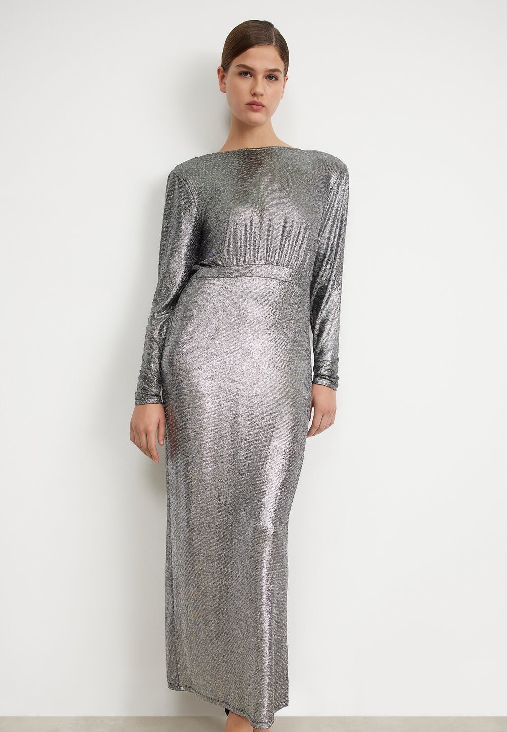 

Коктейльное платье / Вечернее платье Gestuz EIRAGZ LONG DRESS, структура серебра