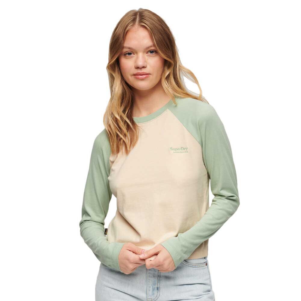 

Футболка Superdry Essential Logo Baseball, бежевый