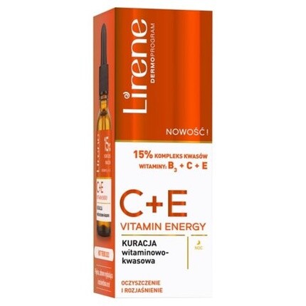 

Lirene C+E Витамин Энергия Ночное витаминно-кислотное средство 30мл Assorted