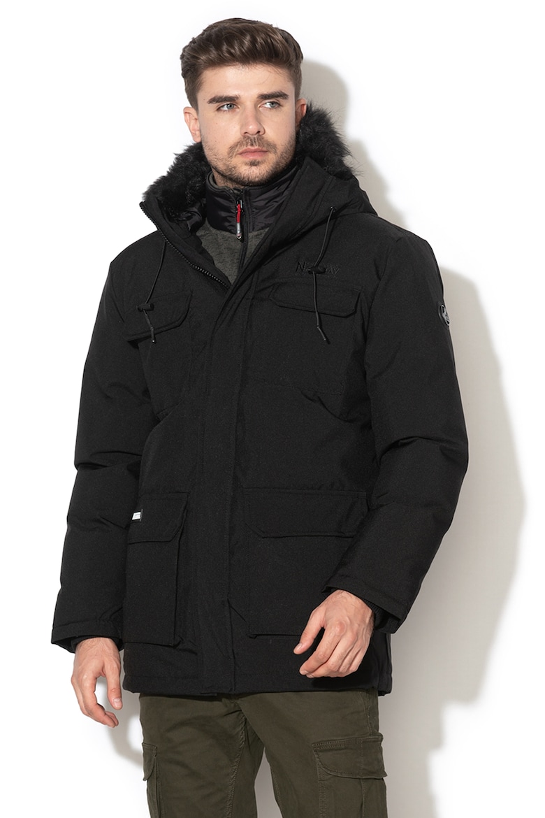 Зимняя куртка Batna со съемным эко-пухом Geographical Norway, черный зимняя куртка belinda со съемным эко пухом geographical norway серый