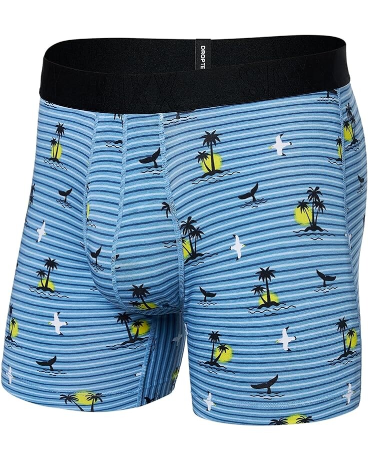 

Боксеры SAXX UNDERWEAR Droptemp Cooling Cotton, цвет Offshore Breeze/Blue