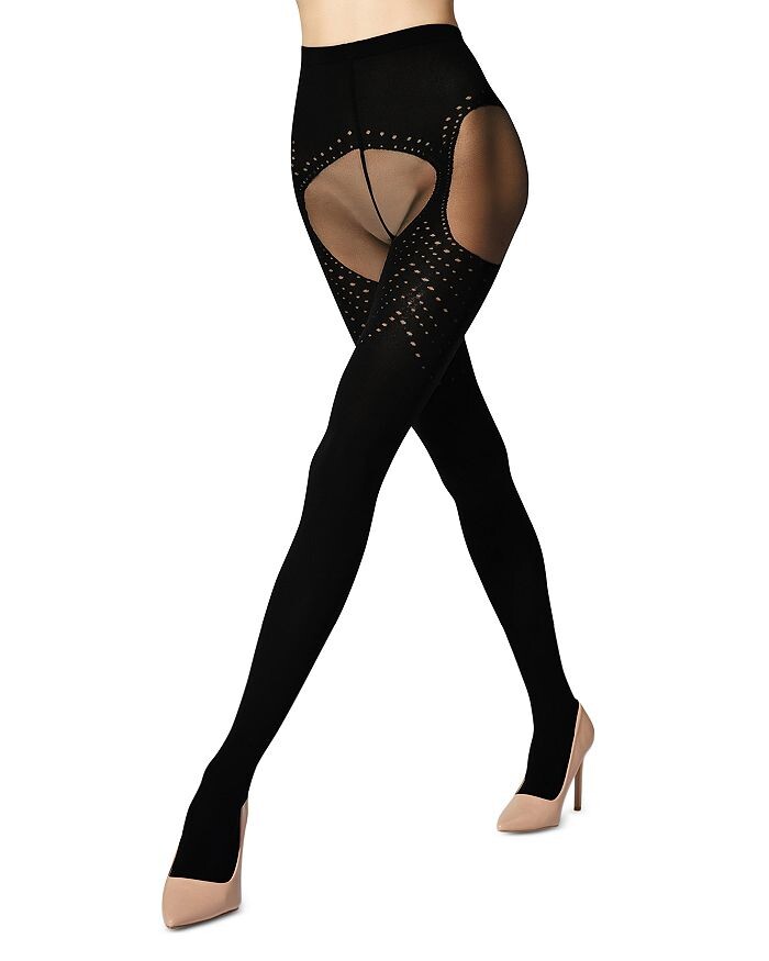 

Колготки с подвязками Wolford Holes Performance, черный