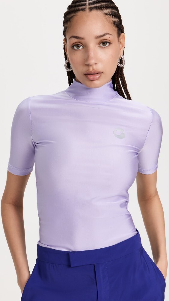 

Топ Coperni High Neck Fitted, сиреневый