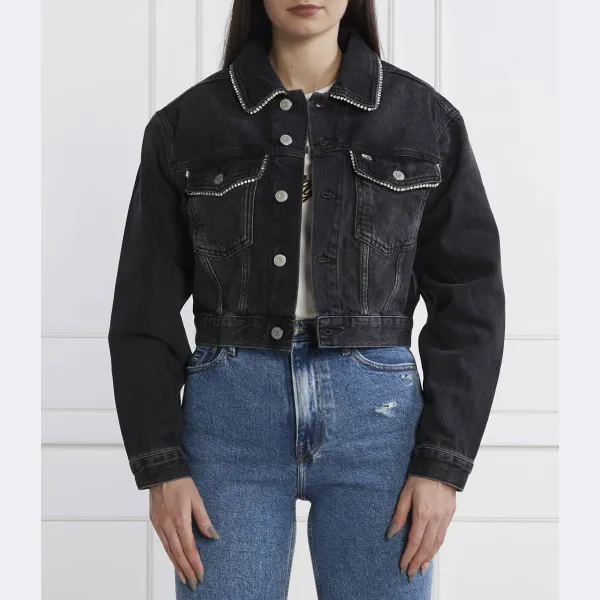 

Укороченная джинсовая куртка Claire Tommy Hilfiger, черный