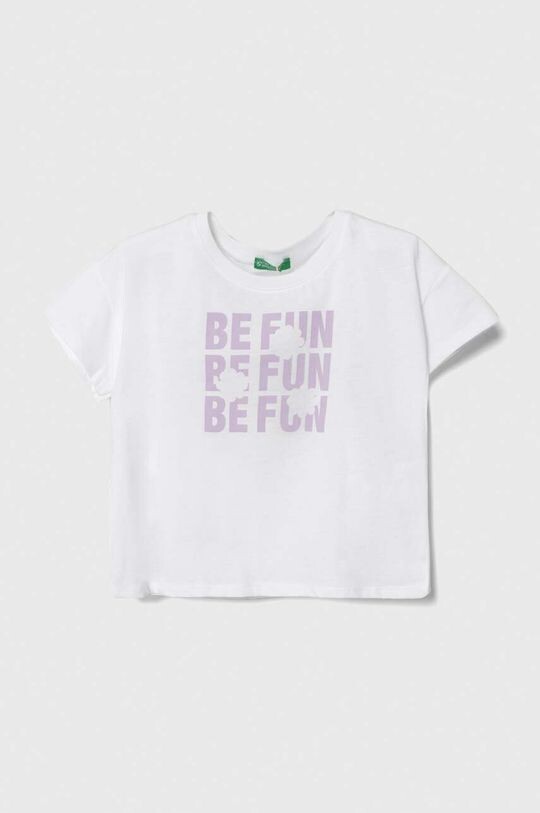 

Хлопковая футболка для детей United Colors of Benetton, белый