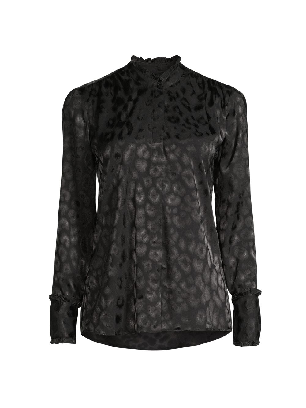 Жаккардовая рубашка Trinity с леопардовым принтом Karmamia, черный