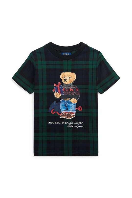

Детская хлопковая футболка Polo Ralph Lauren, черный