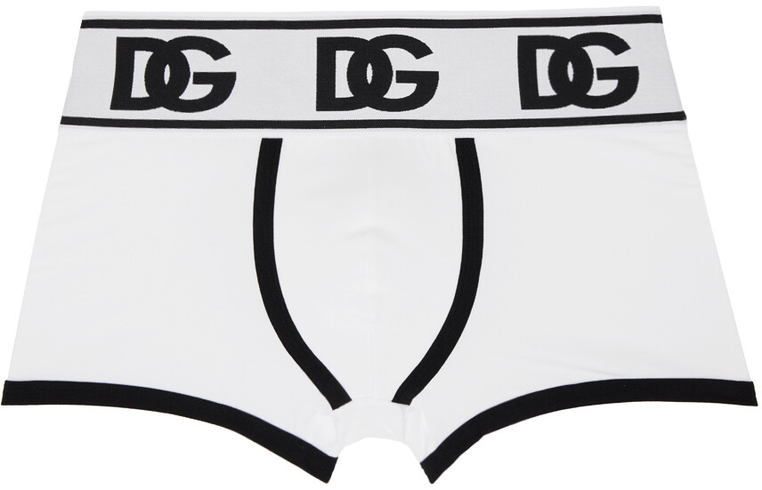 

Белые эластичные боксеры Dolce & Gabbana, двусторонние