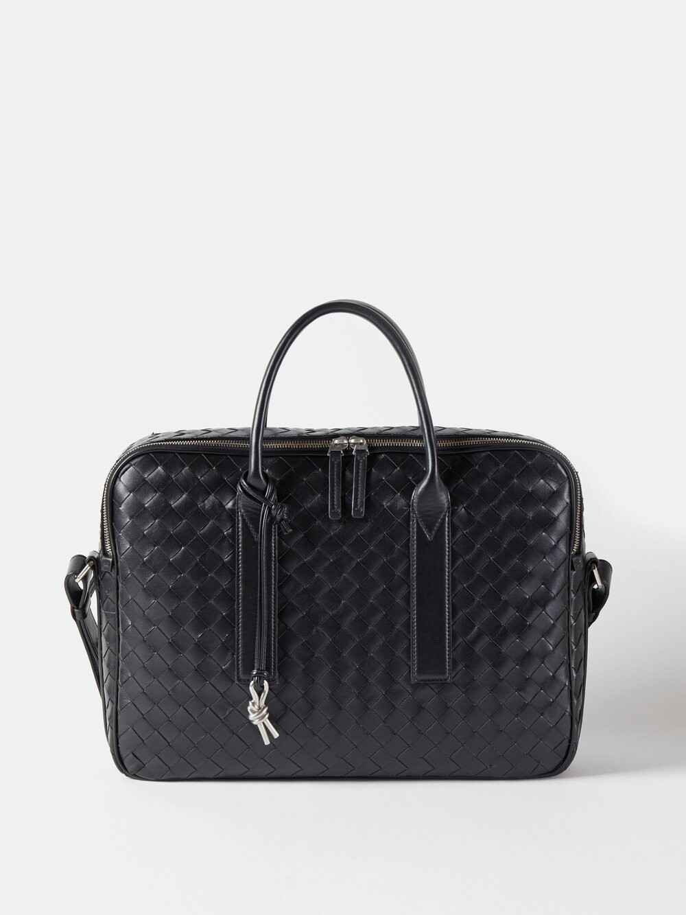 

Портфель из кожи intrecciato Bottega Veneta, черный