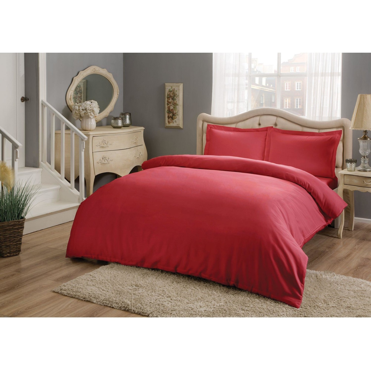 Базовый Комплект постельного белья Tac Satin для двуспальной кровати
