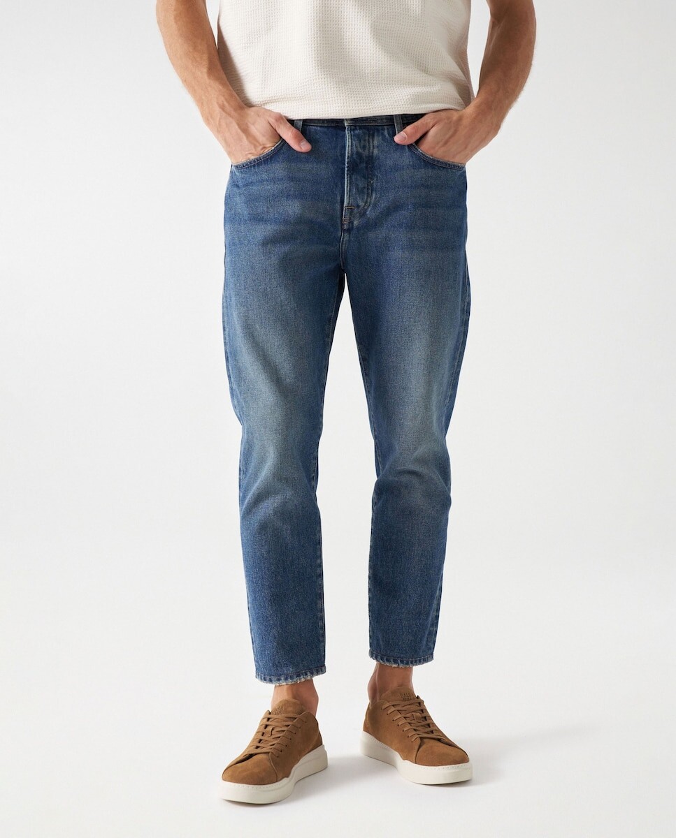 

Синие зауженные мужские джинсы Salsa Jeans, синий
