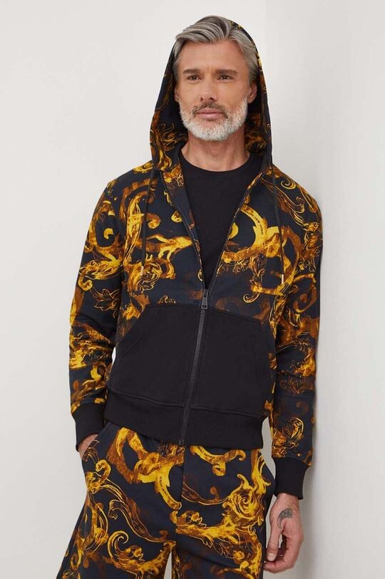 

Хлопковая толстовка Versace Jeans Couture, черный