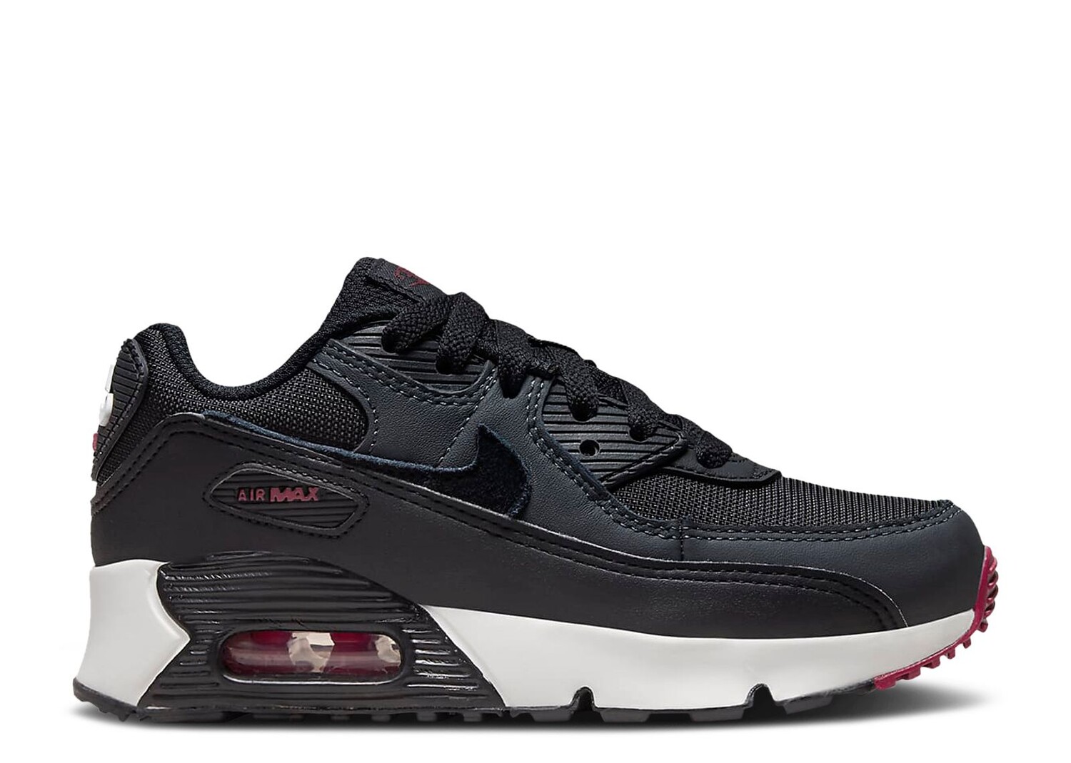 

Кроссовки Nike Air Max 90 Leather Ps 'Black Team Red', черный