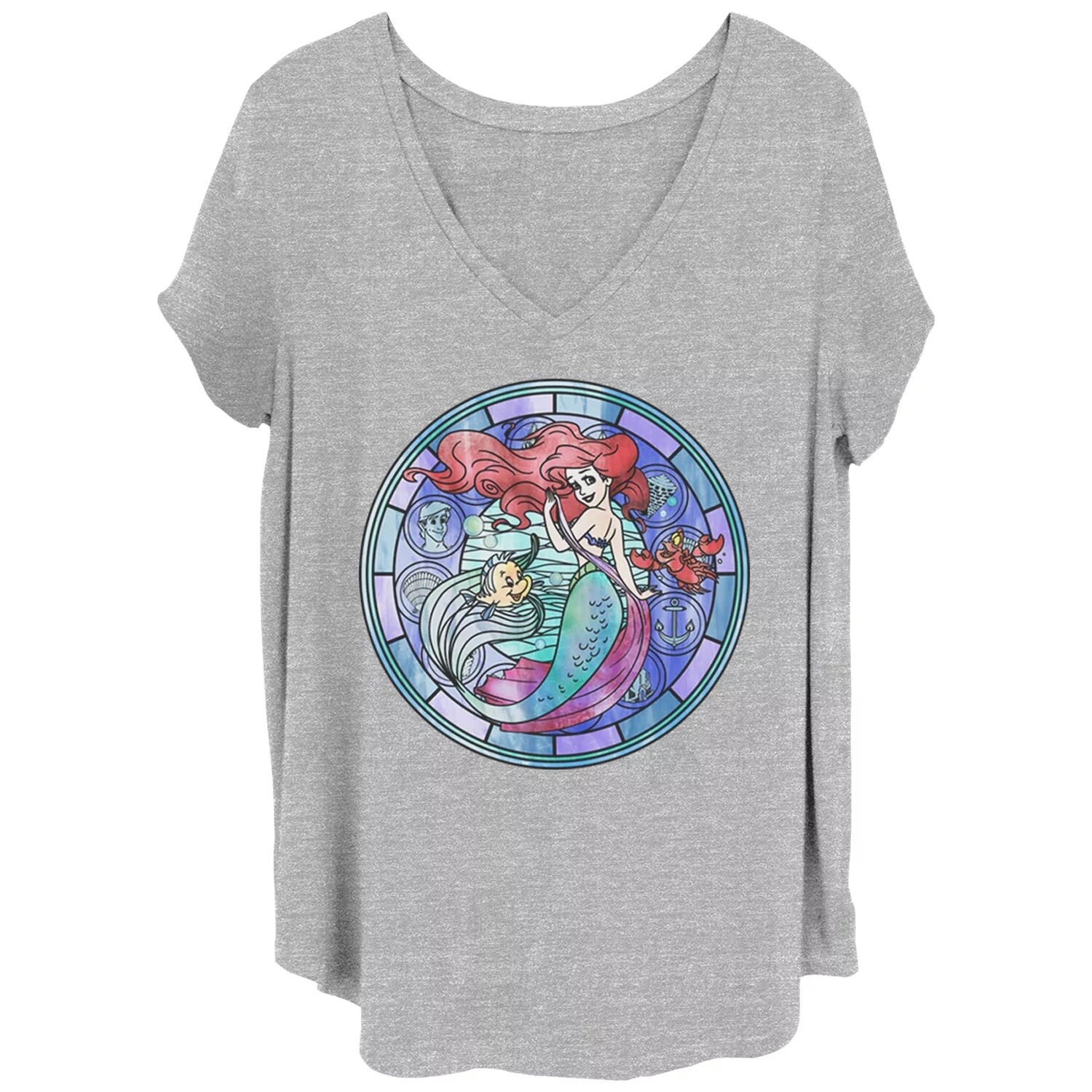 

Футболка Juniors' Plus Disney The Little Mermaid Ariel со стеклянным окном Licensed Character