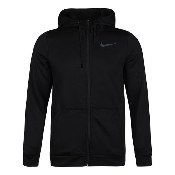 Куртка Nike Therma Full-length zipper Cardigan Training Hooded Jacket Black, черный фото