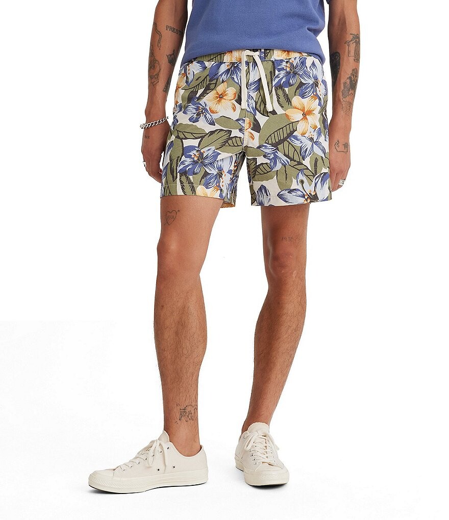 

Levi's Elastic Waist XX Easy 6Шорты чинос с тропическим принтом по внутреннему шву, цветочный