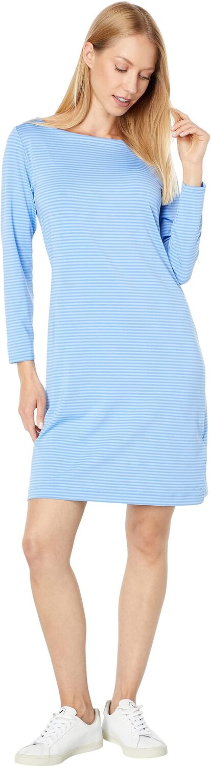 

Платье прямого кроя Sankaty с вырезом «лодочкой» Vineyard Vines, цвет Bayside Stripe