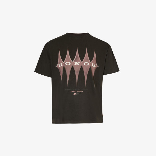 

Футболка из хлопкового джерси с ромбовидным графическим принтом Honor The Gift, черный