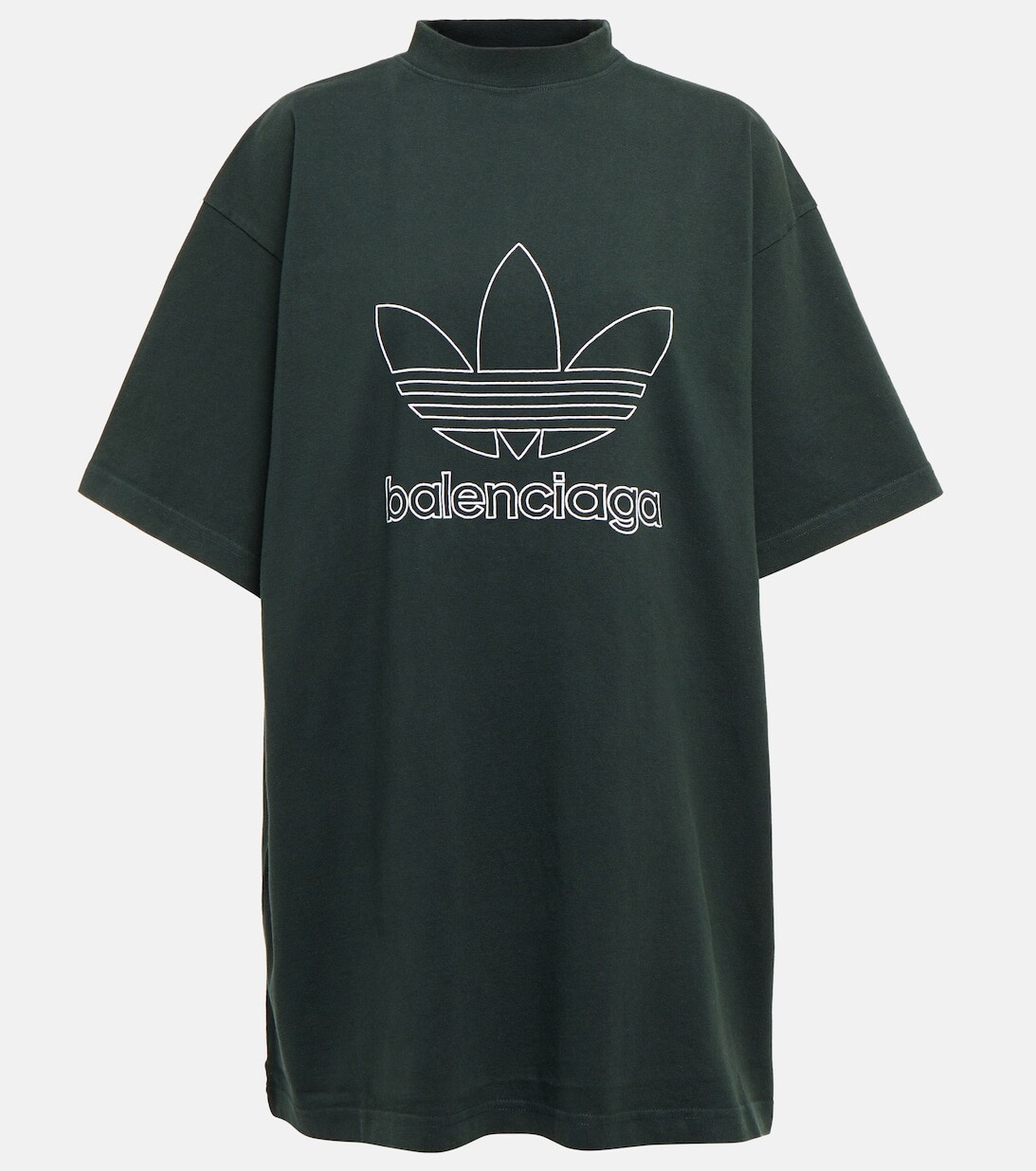 

Футболка из коллаборации с Adidas с логотипом BALENCIAGA, зеленый