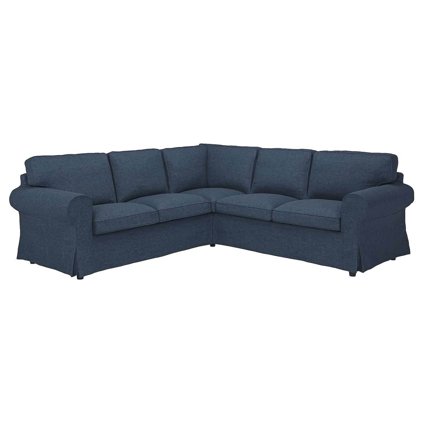 ЭКТОРП 4-местный угловой диван, Киланда темно-синий EKTORP IKEA наволочка для подушки ikea klagshamn темно синий