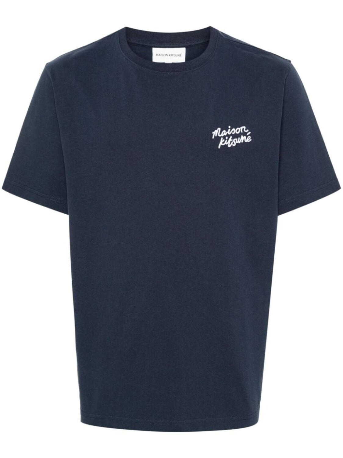 

Maison Kitsuné футболка с вышитым логотипом, синий