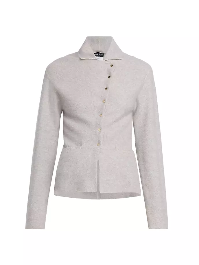 

Асимметричная куртка из кашемира и шелка Giorgio Armani, серый