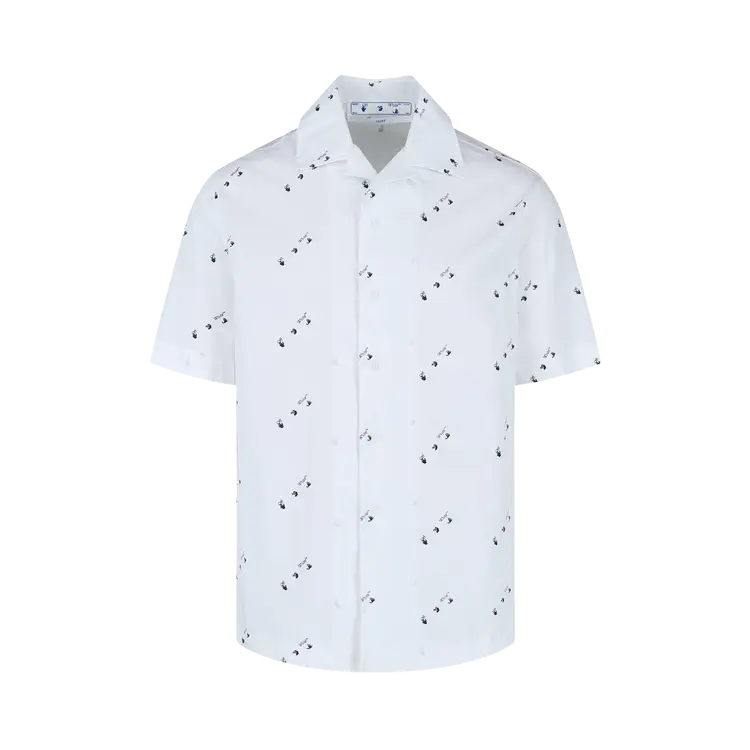 

Рубашка Off-White Logo All Over Holiday 'White', белый