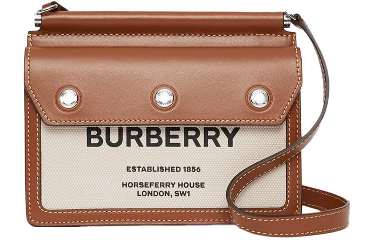 

Сумка Burberry Title Horseferry из парусины на одно плечо, коричневый/бежевый