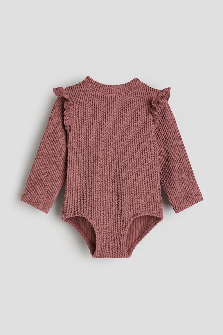 

Купальник с длинными рукавами H&M, розовый