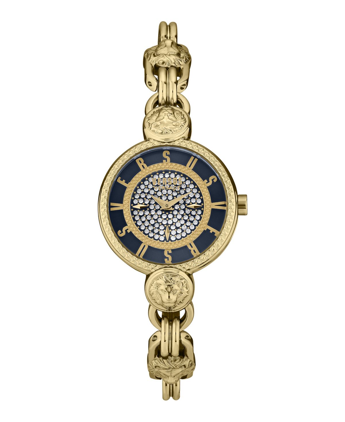 Женские кварцевые часы Les Docks Petite с 2 стрелками из нержавеющей стали золотистого цвета, 30 мм Versus Versace plating flower