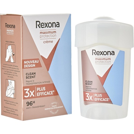 Крем-дезодорант для чувствительной кожи с максимальной защитой для женщин, 45 мл Rexona