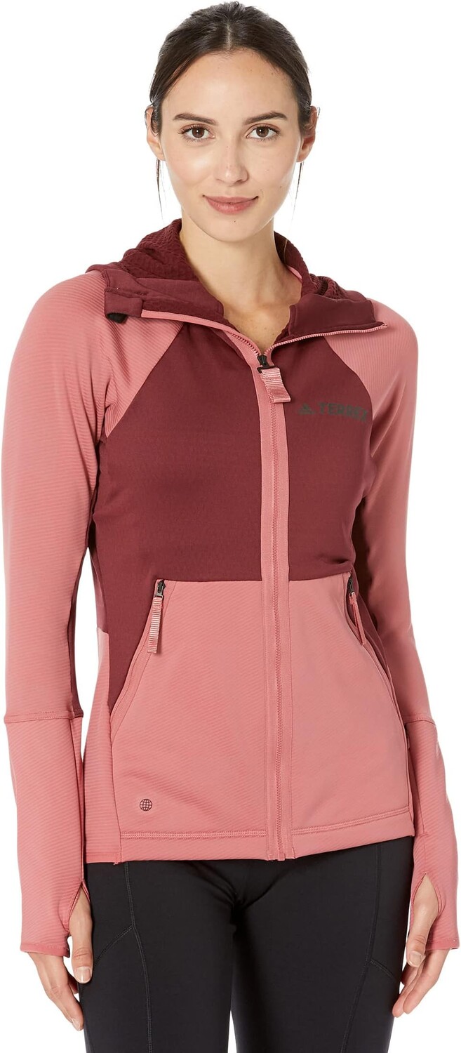 

Куртка Terrex Tech Fleece Hooded Jacket adidas, цвет Shadow Red/Wonder Red